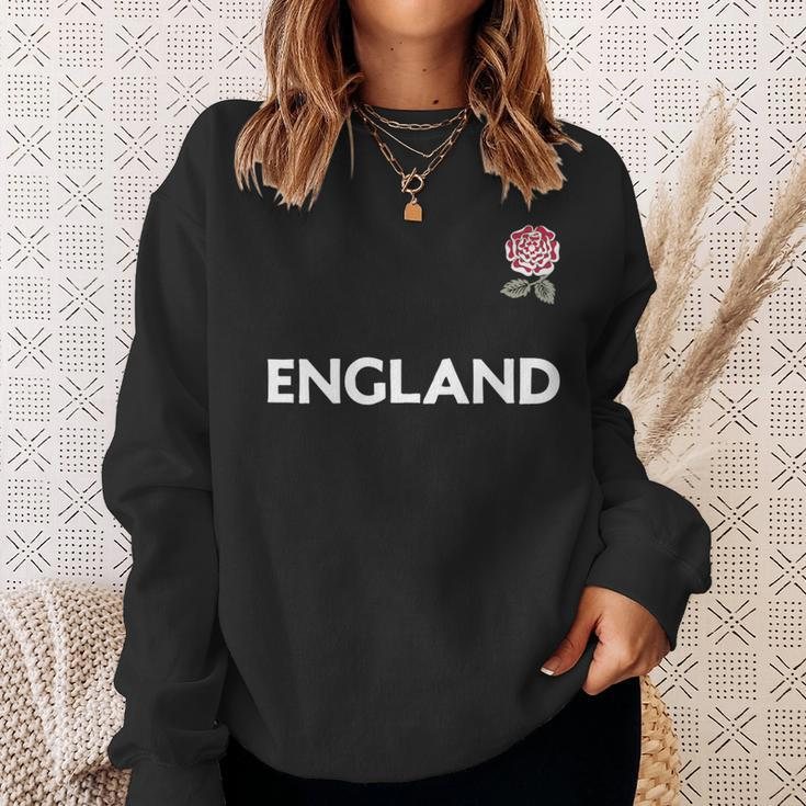 England Rugby Style Vintage Rose Crest Sweatshirt Gifts for Her