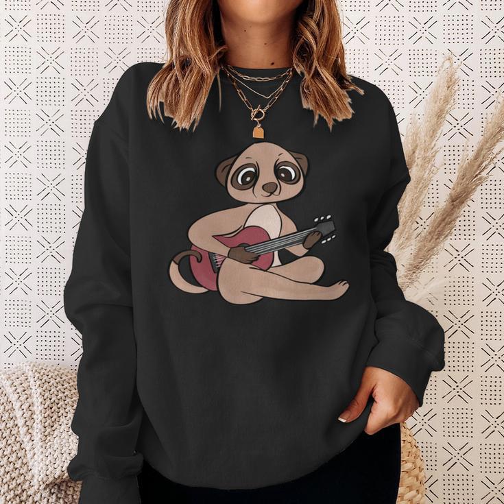 Erdmännchen Gitarrist Hobby-Musiker Sweatshirt Geschenke für Sie