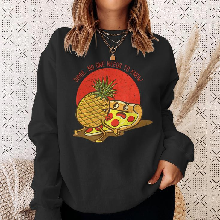 Es Muss Kein Wissen Pizza & Pineapple Hawaii Essen Sweatshirt Geschenke für Sie