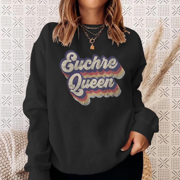 Euchre Queen Euchre Card Game Player Vintage Euchre Sweatshirt Gifts for Her