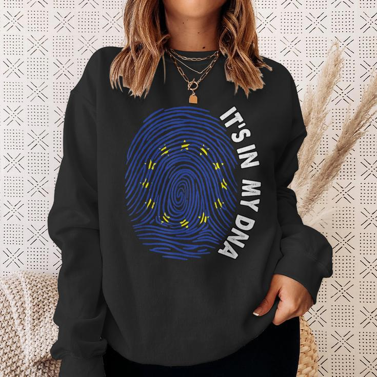 European Union It's In My Dna Pride European Union Flag Eu Sweatshirt Gifts for Her