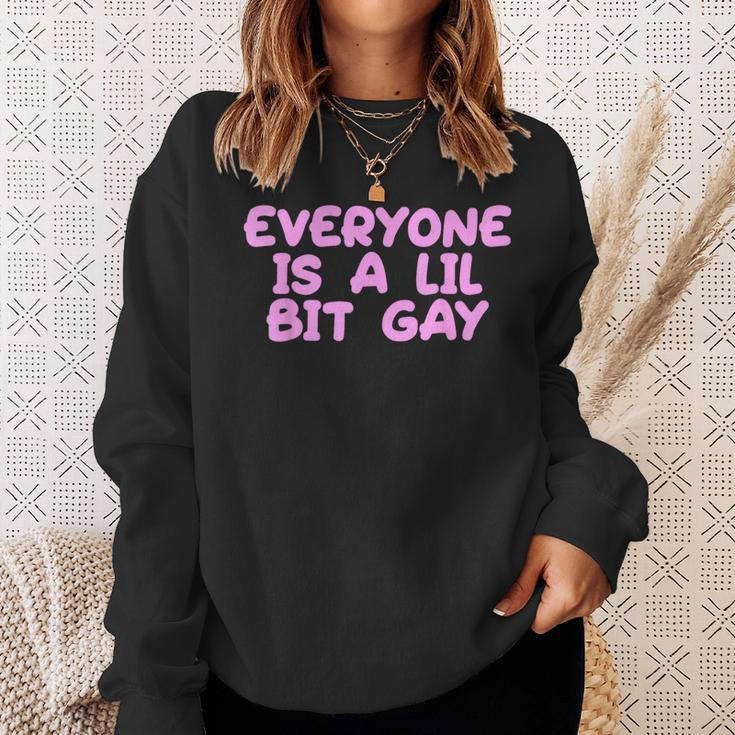 Everyone Is A Little Bit Gay Queer Lgbt Cute Sweatshirt Gifts for Her