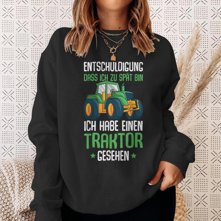 Excuse Das Ich Zu Spät Bin Traktor Trecker Children's Black S Sweatshirt Geschenke für Sie