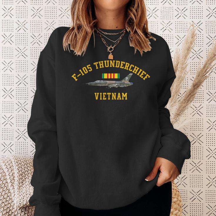 F-105 Thunderchief Vietnam Veteran F-105 Aircraft Christmas Sweatshirt Gifts for Her