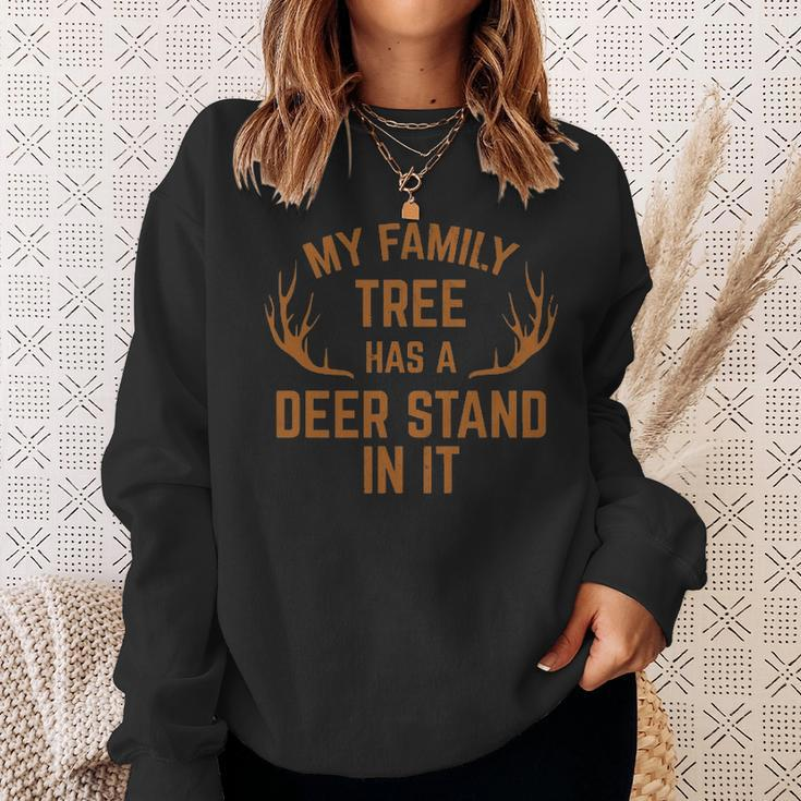My Family Tree Has A Deer Stand In It HuntingSweatshirt Gifts for Her