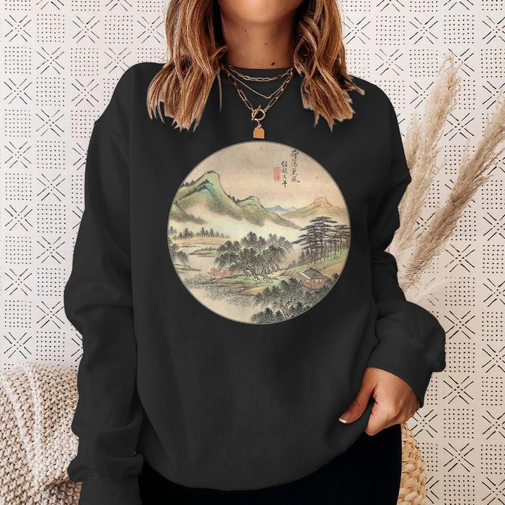 Famous Vintage Chinese Art Lu Han Landscape Stylish Sweatshirt Gifts for Her
