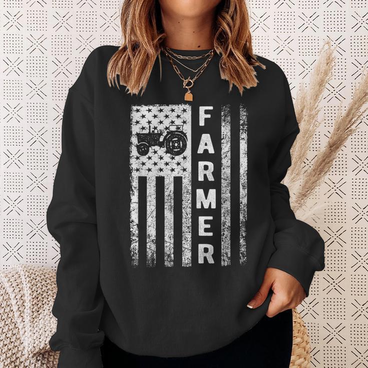 Farmer Flag Usa Flag Farmer Outfit For Farmer Sweatshirt Gifts for Her