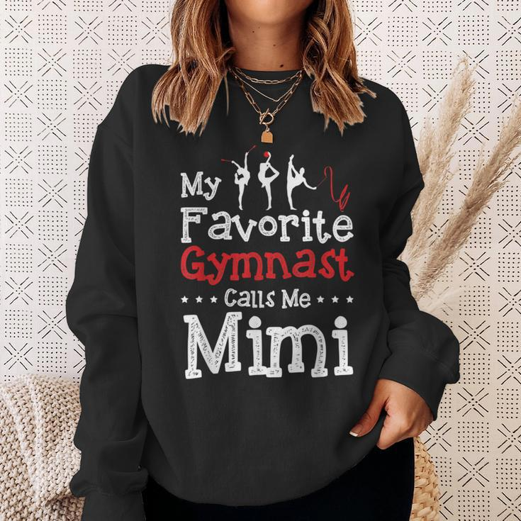 My Favorite Gymnast Calls Me Mimi Gymnastics Sweatshirt Gifts for Her