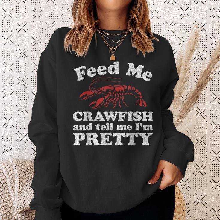 Feed Me Crawfish And Tell Me Im Pretty Boil Mardi Gras Sweatshirt Gifts for Her