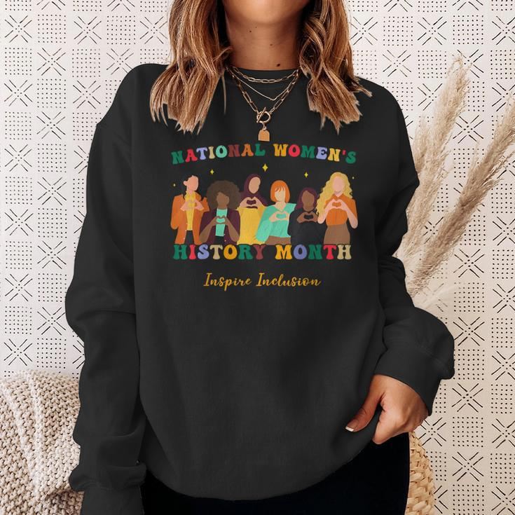 Feminist National Women's History Month Inspire Inclusion Sweatshirt Gifts for Her