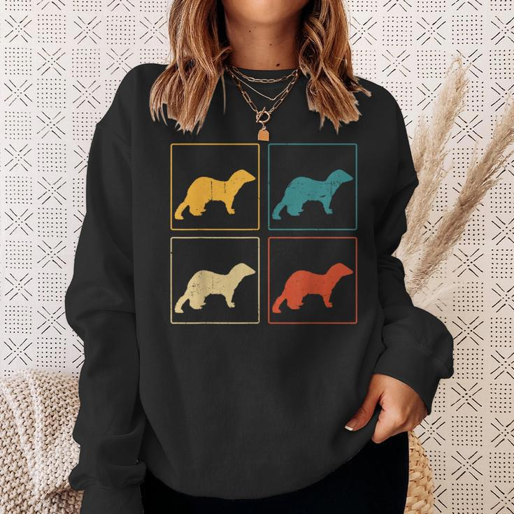 Ferret Lover Retro Weasel Vintage Sweatshirt Gifts for Her