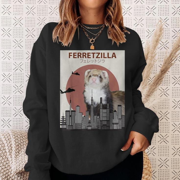 Ferretzilla Ferret For Ferret Lovers Sweatshirt Geschenke für Sie