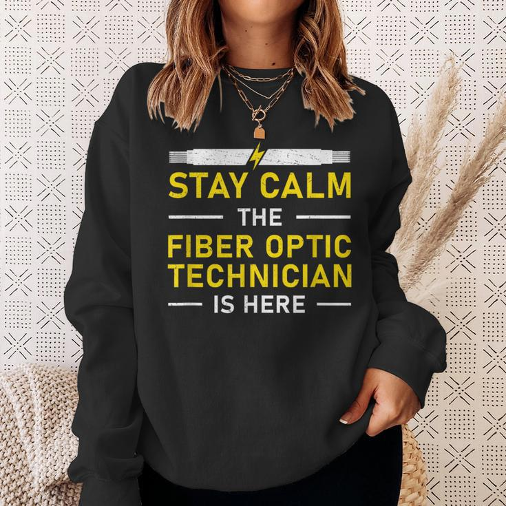 Fiber Optic Technician Sty Calm Lustige Optische Faser Sweatshirt Geschenke für Sie
