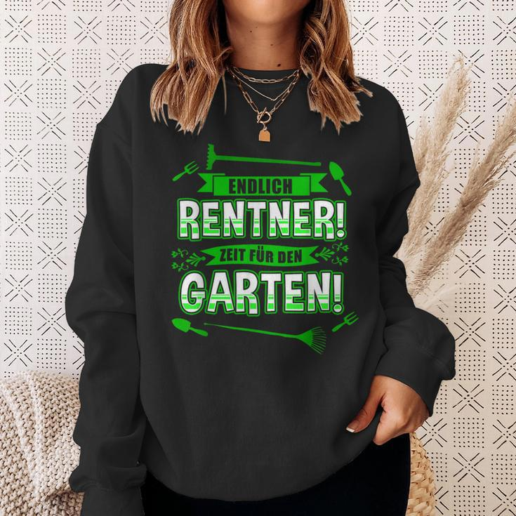Finally Pensioner Garden Joke Pension Pension Hobby Sweatshirt Geschenke für Sie