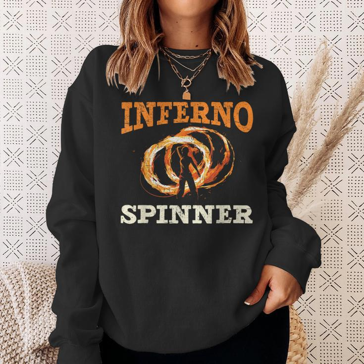Fire Poi Spinning Street Performance Fire Spinner Sweatshirt Gifts for Her