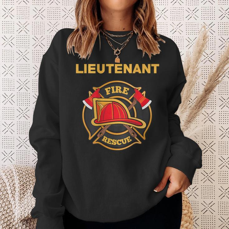 Fire Rescue Lieutenant Department For Firefighters Sweatshirt Gifts for Her