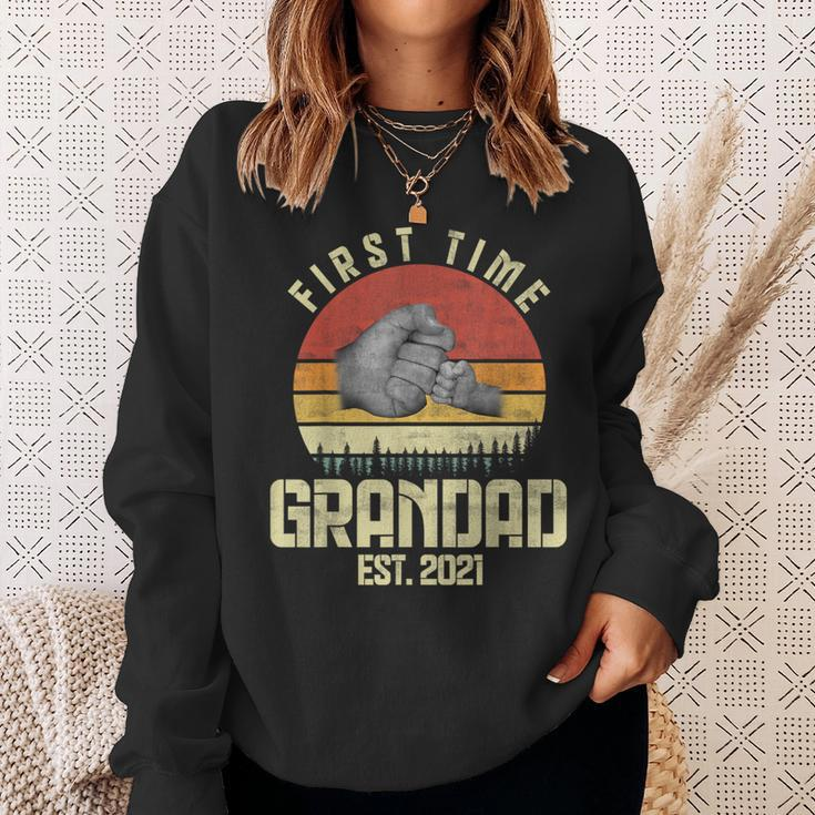 First Time Grandad New Grandad Est 2021 Father's Day Sweatshirt Gifts for Her