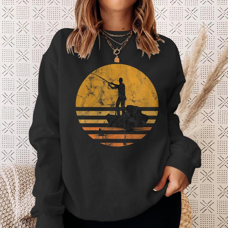 Fischer Vintage Fishing Rod Lake Sweatshirt Geschenke für Sie