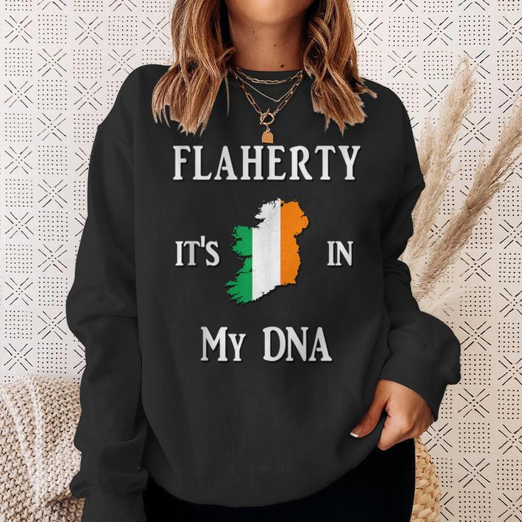 Flaherty It's In My Dna Fun Irish Proud Family Name Sweatshirt Gifts for Her