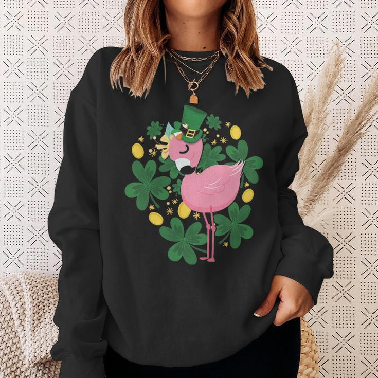 Flamingo St Patrick Day Pink Bird Lover Sweatshirt Gifts for Her