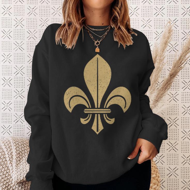 Fleur De Lis Fleur-De-Lys Symbol French Heraldry France Sweatshirt Gifts for Her