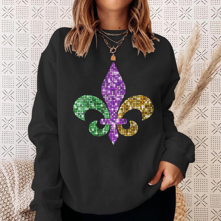 Fleur De Lis Mardi Gras Symbol Louisiana Carnival New Orlean Sweatshirt Gifts for Her