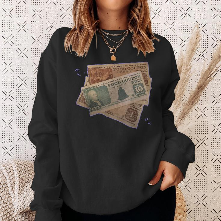 Food Stamp Gangster Foodstamps Graffiti 90S Sweatshirt Gifts for Her