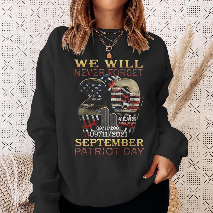 Never Forget Day Memorial 20Th Anniversary 911 Sweatshirt Gifts for Her