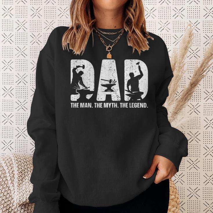 Forging Metalworking Blacksmyth Dad Father Blacksmith Sweatshirt Gifts for Her