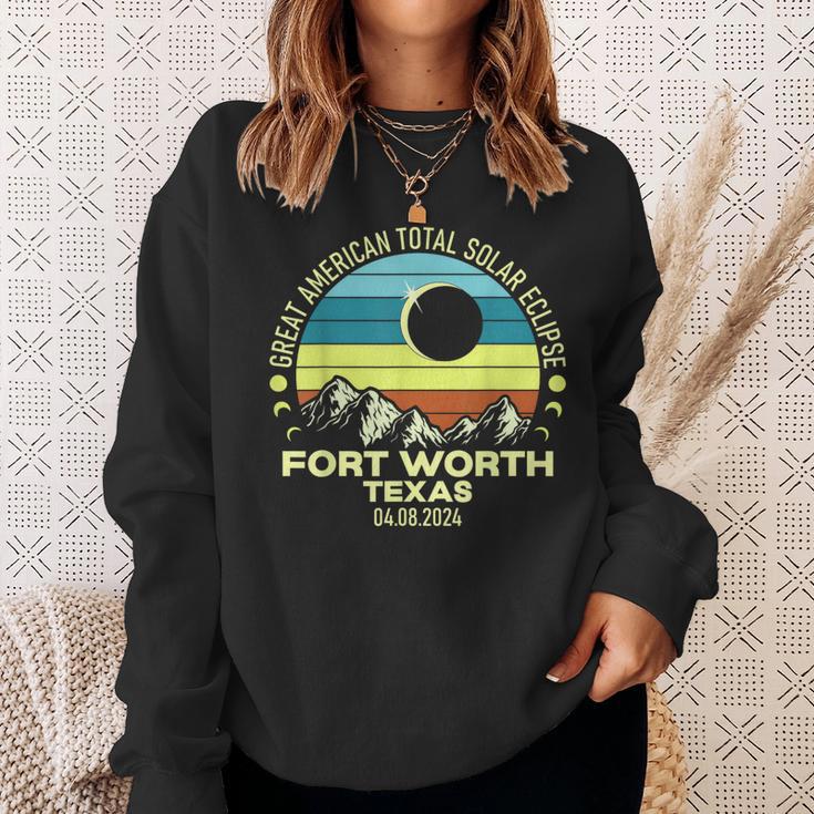 Fort Worth Texas Total Solar Eclipse 2024 Sweatshirt Gifts for Her