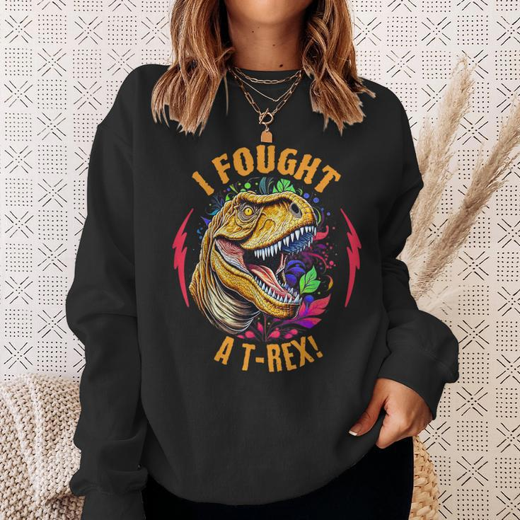 I Fought A T-Rex Injury And Injured Surgery Recovery Sweatshirt Gifts for Her