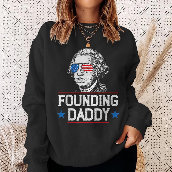 Founding Daddy George-Washington 4Th Of July Sweatshirt Gifts for Her