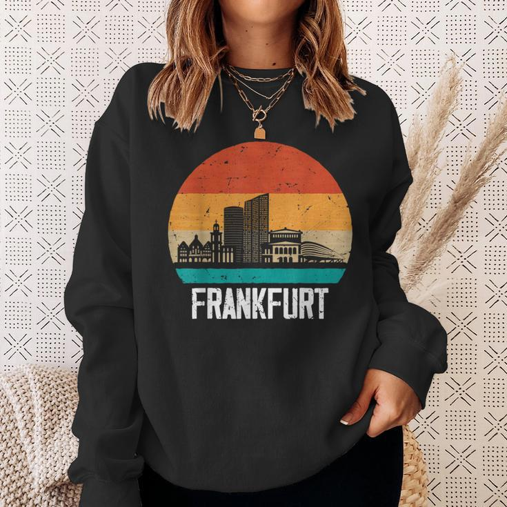 Frankfurt Skyline Retro Vintage Souvenir Frankfurt Sweatshirt Geschenke für Sie