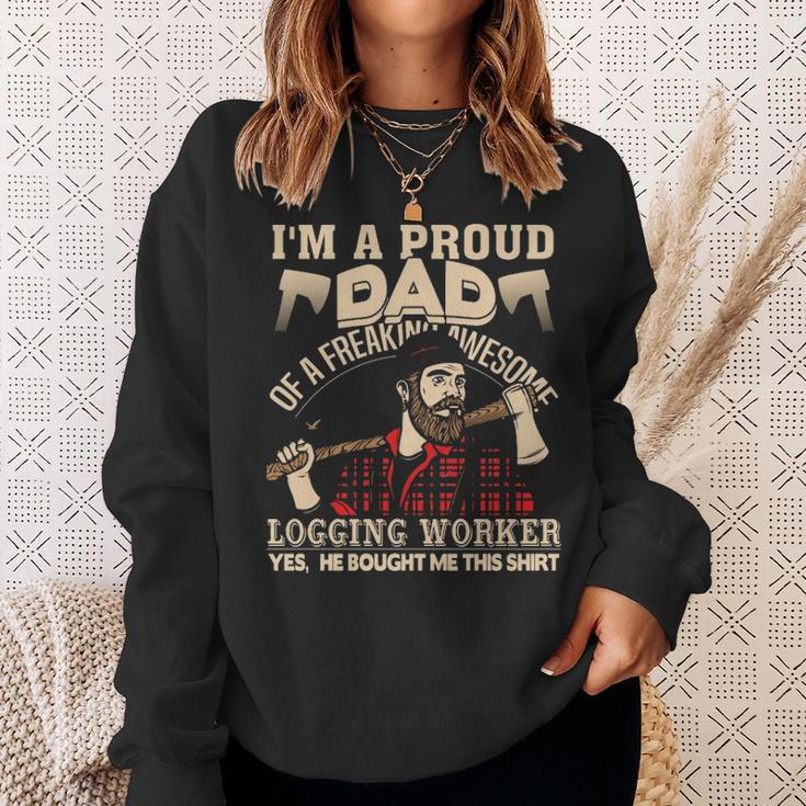 Freaking Awesome Logging Worker Sweatshirt Gifts for Her