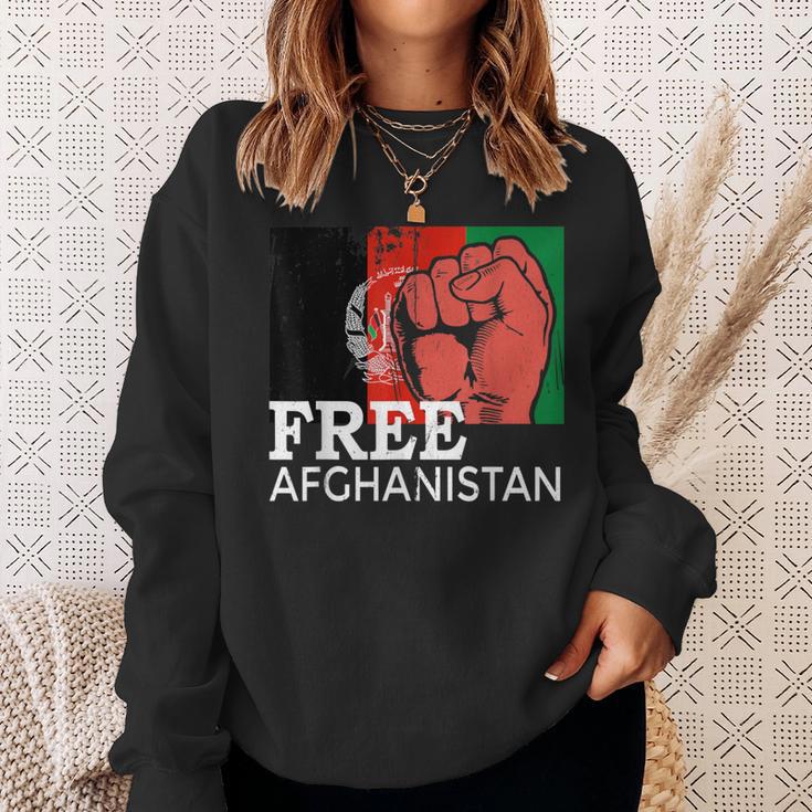 Free Afghanistan Afghan Flag United State Veteran Support Sweatshirt Gifts for Her