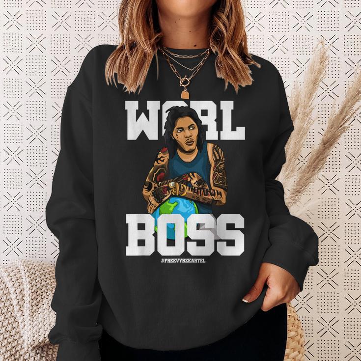 Free Worl Boss Kartel Music Lover Sweatshirt Gifts for Her