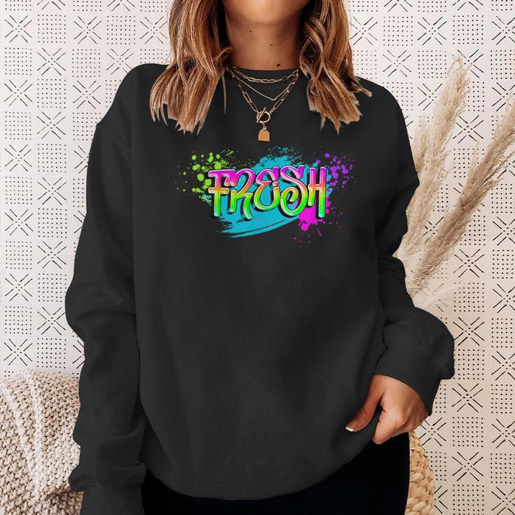 Fresh Old School Graffiti Style Graffiti Graphic Sweatshirt Gifts for Her