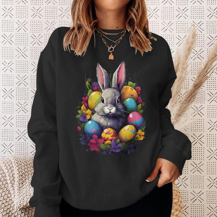 Frühling Ostern Karnickel Süßes Kaninchen Osterhase Motive Sweatshirt Geschenke für Sie