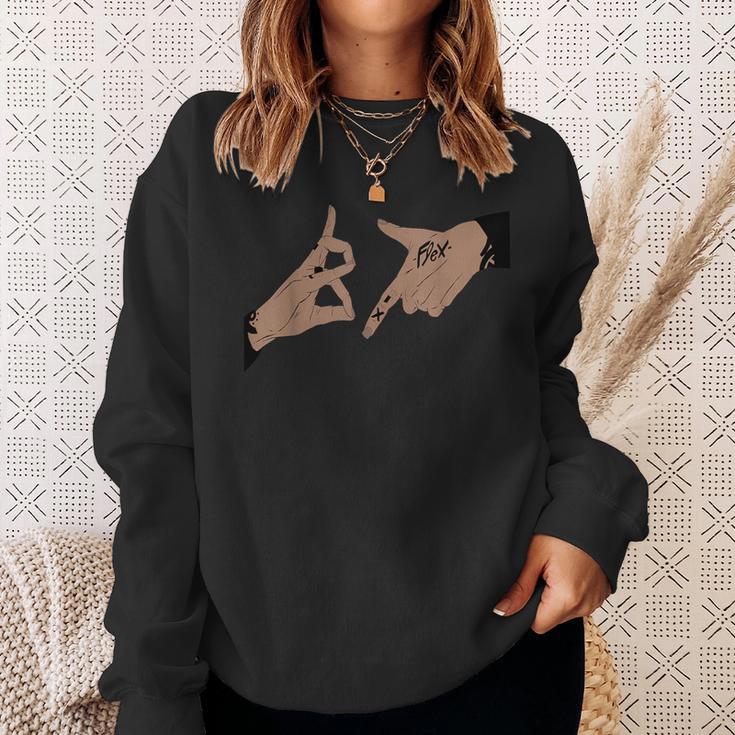 Fuchs Gangzeichen Sweatshirt im Hip-Hop-Stil, Schwarz mit Grafikdesign Geschenke für Sie