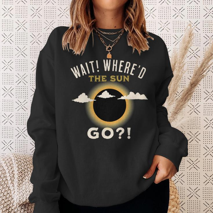 2024 Total Solar Eclipse Moon & Sun Sweatshirt Gifts for Her