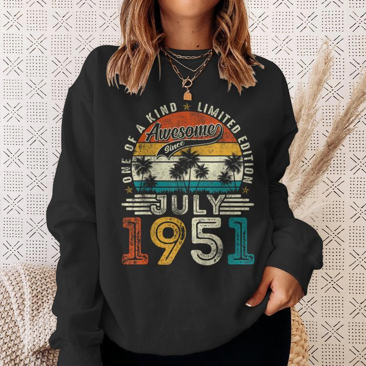 73 Years Old July 1951 Vintage 73Rd Birthday Men Sweatshirt Gifts for Her