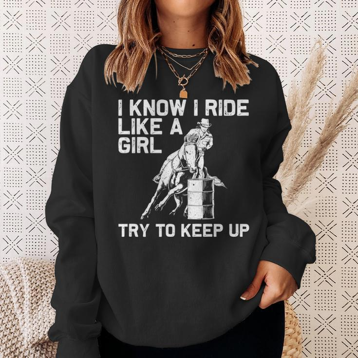 Barrel Racing For Women Rodeo Horse Racer Girl Sweatshirt Gifts for Her