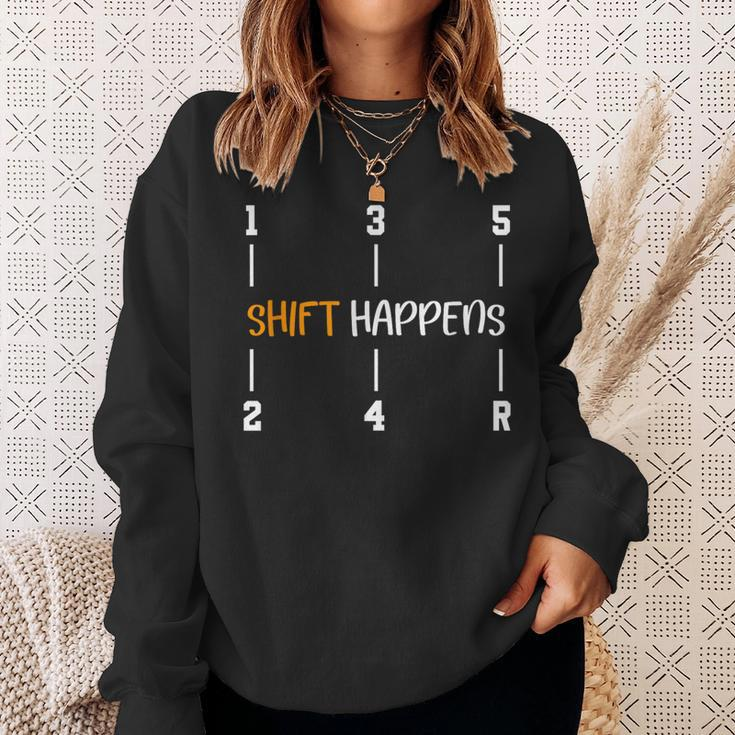 Car Lovers Car Gear Handle Shift Happens Oh Shift Sweatshirt Gifts for Her