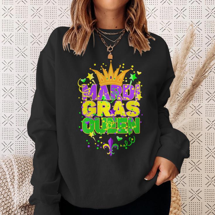 Carnival Party Confetti Outfit Mardi Gras Queen Crow Sweatshirt Gifts for Her