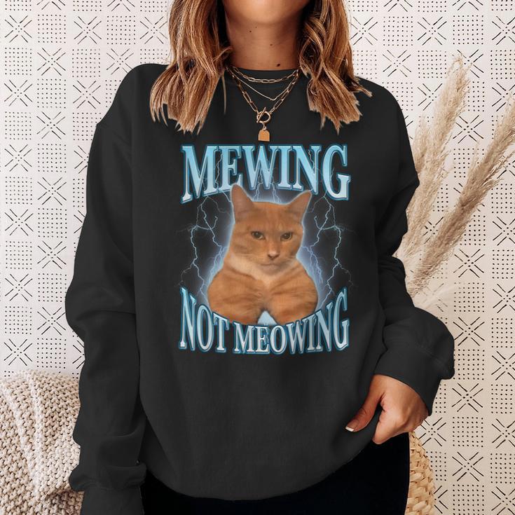 Cat Meme Mewing Looksmax Meowing Cat Trend Sweatshirt | Seseable UK