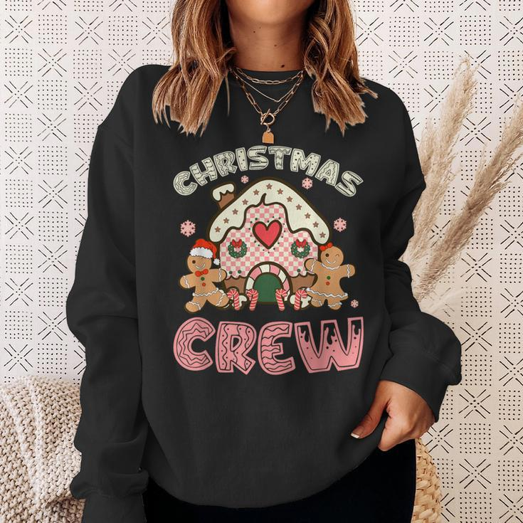 Christmas Crew Gingerbread In Candy House Cute Xmas Sweatshirt Gifts for Her