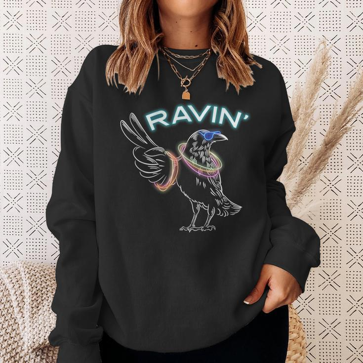 Clubbing Rave Party Raven Rave Sweatshirt Gifts for Her