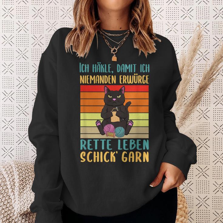 Crocheted Ich Häkle Damit Ich Niemanden Erwürge Sweatshirt Geschenke für Sie