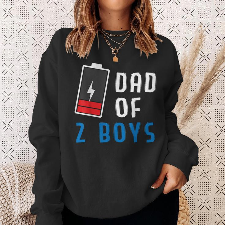Dad Of 2 Boys Father's Day Sweatshirt Gifts for Her