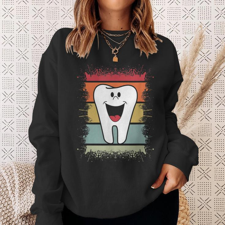 Dentist Dental Hygienist Dentist Office Smiling Tooth Sweatshirt Gifts for Her